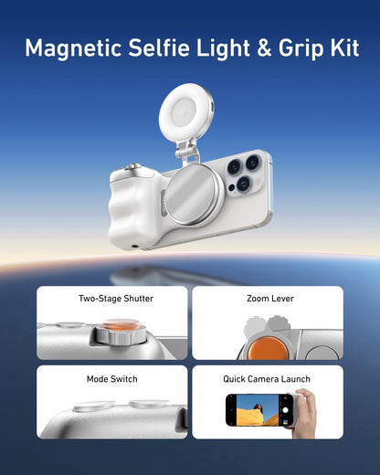 Magnetic Grip + Ring Light