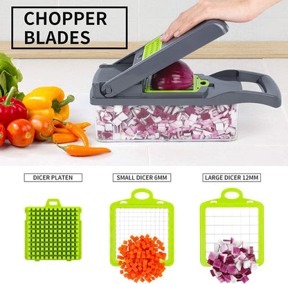 Vegetable Cutter Chopper & Slicer – Multi-Function Manual Food Prep Tool