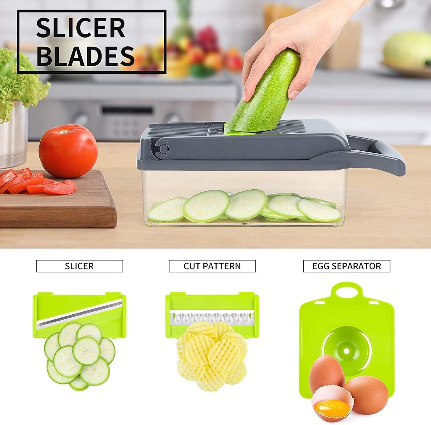Vegetable Cutter Chopper & Slicer – Multi-Function Manual Food Prep Tool