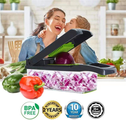 Vegetable Cutter Chopper & Slicer – Multi-Function Manual Food Prep Tool
