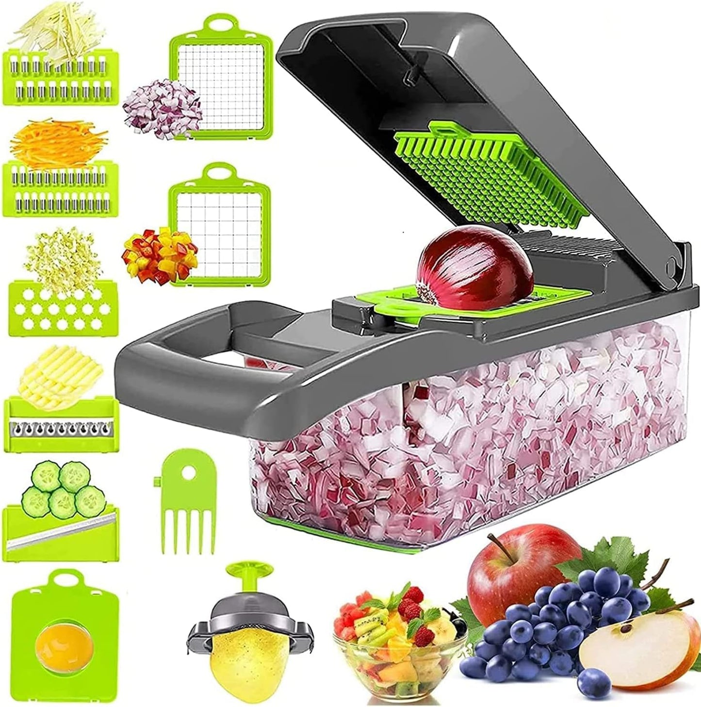 Vegetable Cutter Chopper & Slicer – Multi-Function Manual Food Prep Tool