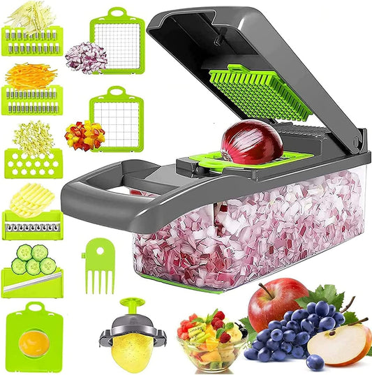 Vegetable Cutter Chopper & Slicer – Multi-Function Manual Food Prep Tool