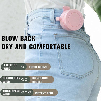 Portable Waist Clip Fan – Bladeless Mini Personal Cooling Fan with Pocket Clip & Hands-Free Design
