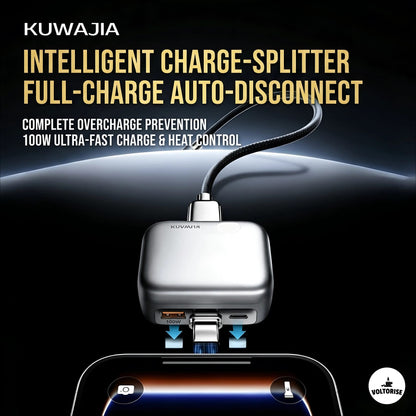 140W Smart Auto Disconnect USB-C Fast Charging Adapter | Self-Unplugging Charger with Battery Protection