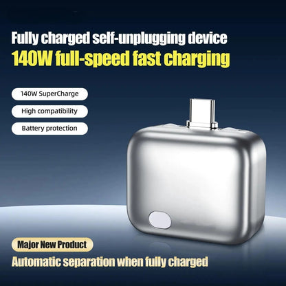 140W Smart Auto Disconnect USB-C Fast Charging Adapter | Self-Unplugging Charger with Battery Protection
