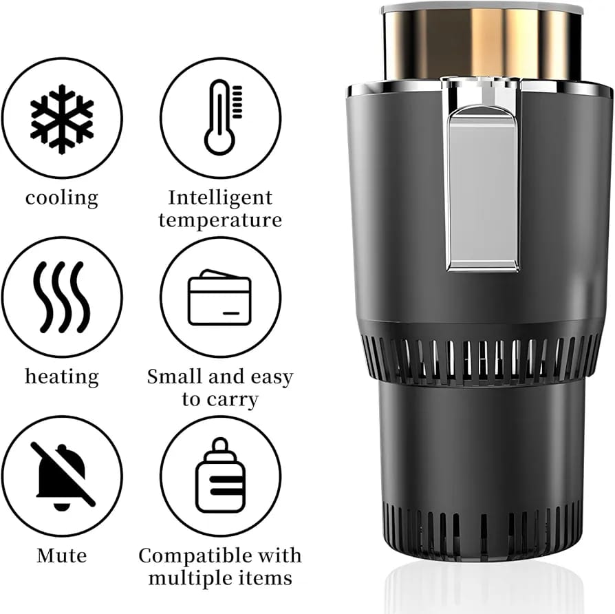 2-in-1 Smart Car Cup Warmer & Cooler | Portable Beverage Heating and Cooling Cup Holder