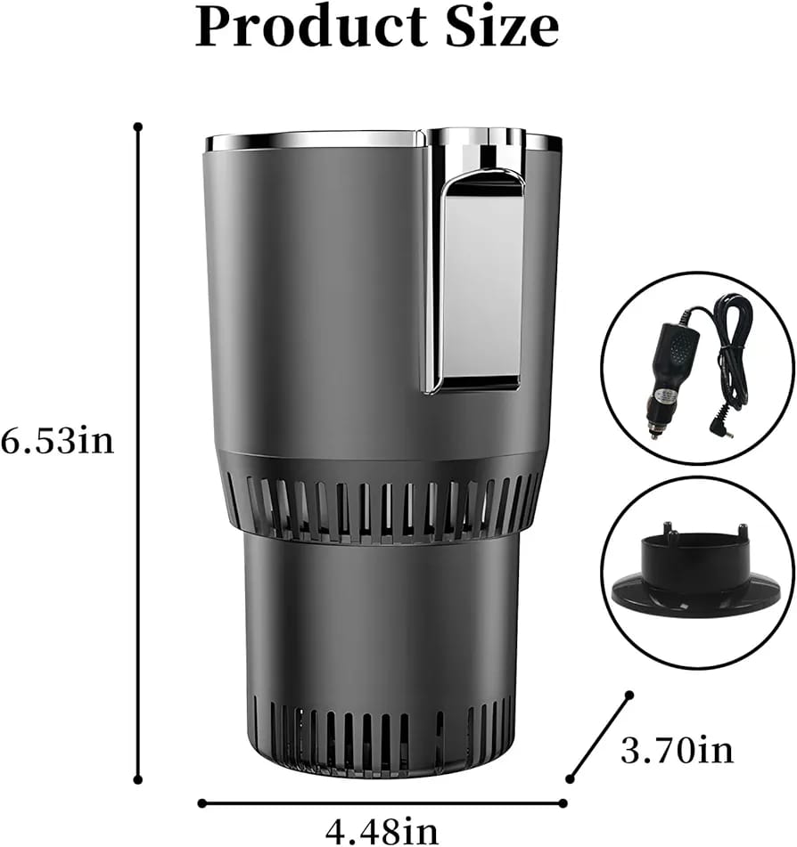 2-in-1 Smart Car Cup Warmer & Cooler | Portable Beverage Heating and Cooling Cup Holder