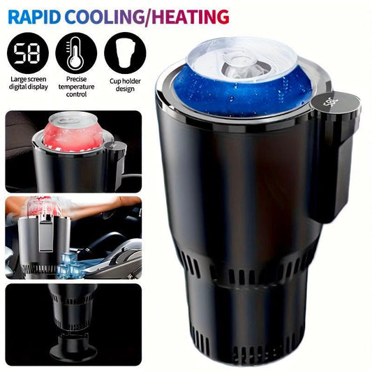 2-in-1 Smart Car Cup Warmer & Cooler | Portable Beverage Heating and Cooling Cup Holder