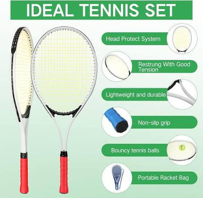 Tennis Trainer Rebounder Set with Base & Elastic Rope