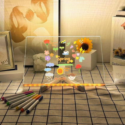LED Note Board with 7 Color Lights – Rewritable Message Display